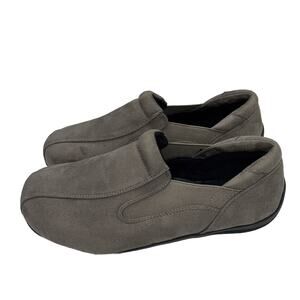 Comfort Well By Beacon Women's Slip on Shoes sz 12W Gray Faux Suede NEW